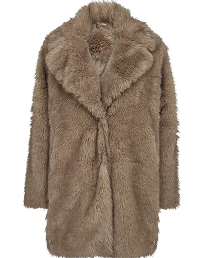 Depeche - Celine DE Long Fur Jakke - Sand